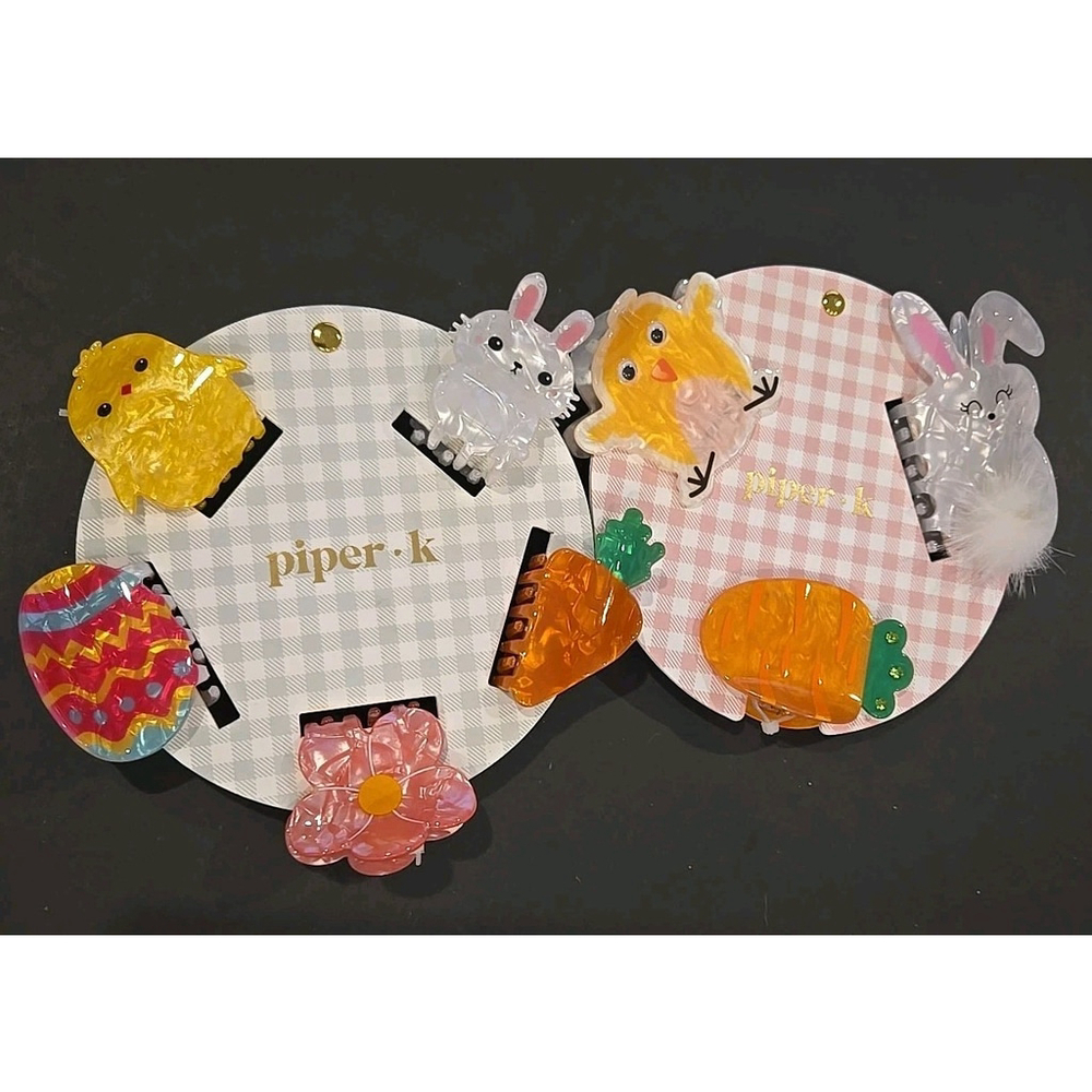 Piper K Hair Clips New Lot Of 2 Spring Easter Theme (E-11)